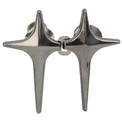Adjustable Jean Button Pins – Detachable Metal Waist Tightener with Cross Star Design for Clothing Alterations