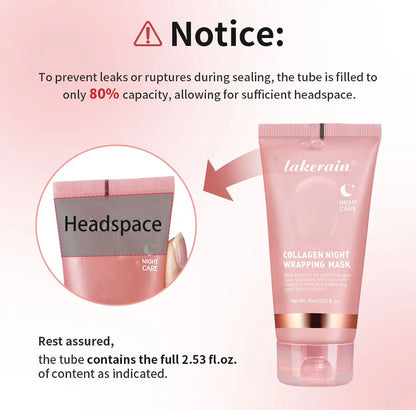 Collagen Jelly Cream – Hydrolyzed Overnight Peel-Off Facial Mask for Hydration & Firming