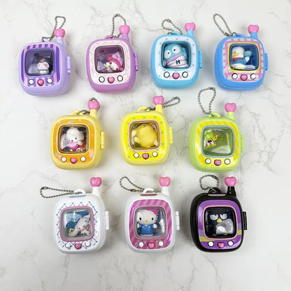 Sanrio Pocket Monster Keychain Series - Cinnamoroll and My Melody Cartoon Collectible Bag Charms