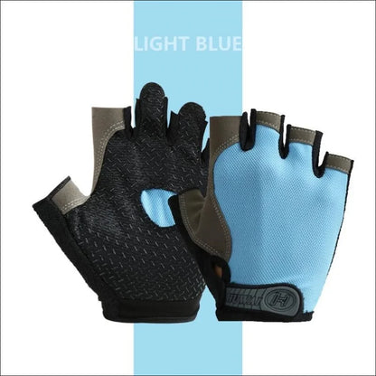 Fingerless Gym Gloves – Anti-Slip, Shock-Absorbing & Breathable Sports Gloves for Training & Weightlifting