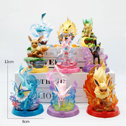 Pokémon Pikachu and Eevee Blind Box Figures - 8-Style Anime Collectible Action Dolls and Desktop Decorations for Birthday Gifts