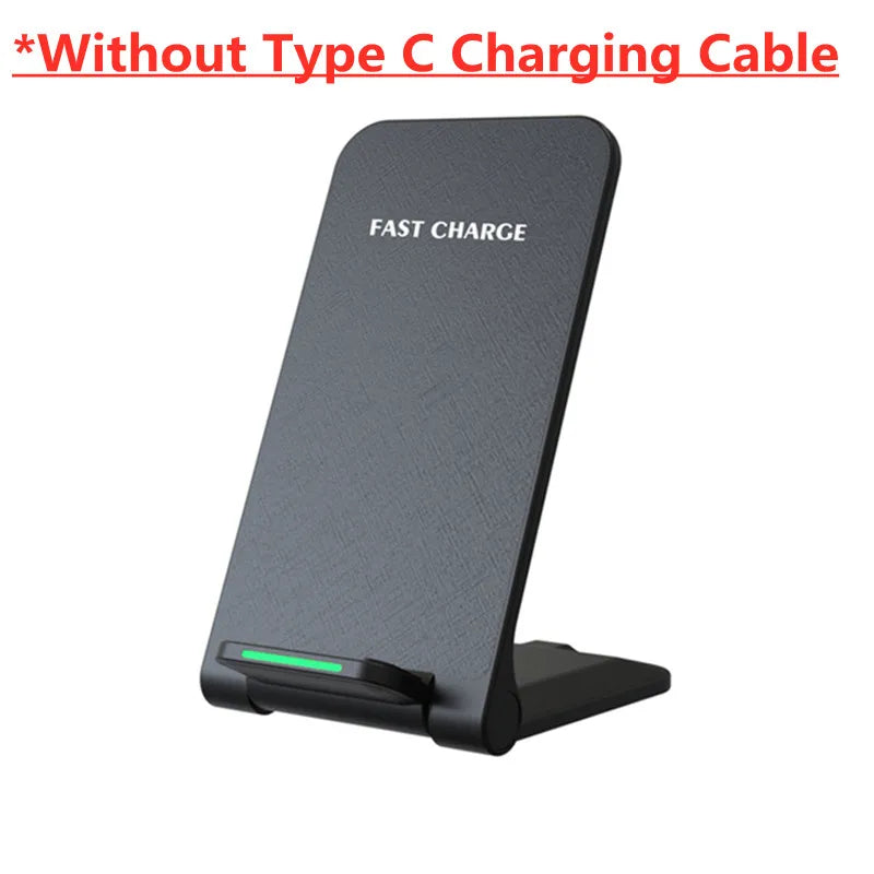 Fast Wireless Charging Stand - Compatible with iPhone 17/15/14/13/12/11 Pro & Samsung Galaxy Devices
