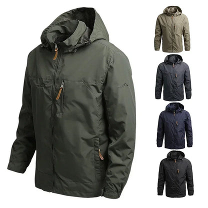 Men's Waterproof Windbreaker Jacket - Autumn Winter Outdoor Hiking Camping Fishing Casual Baseball Coat