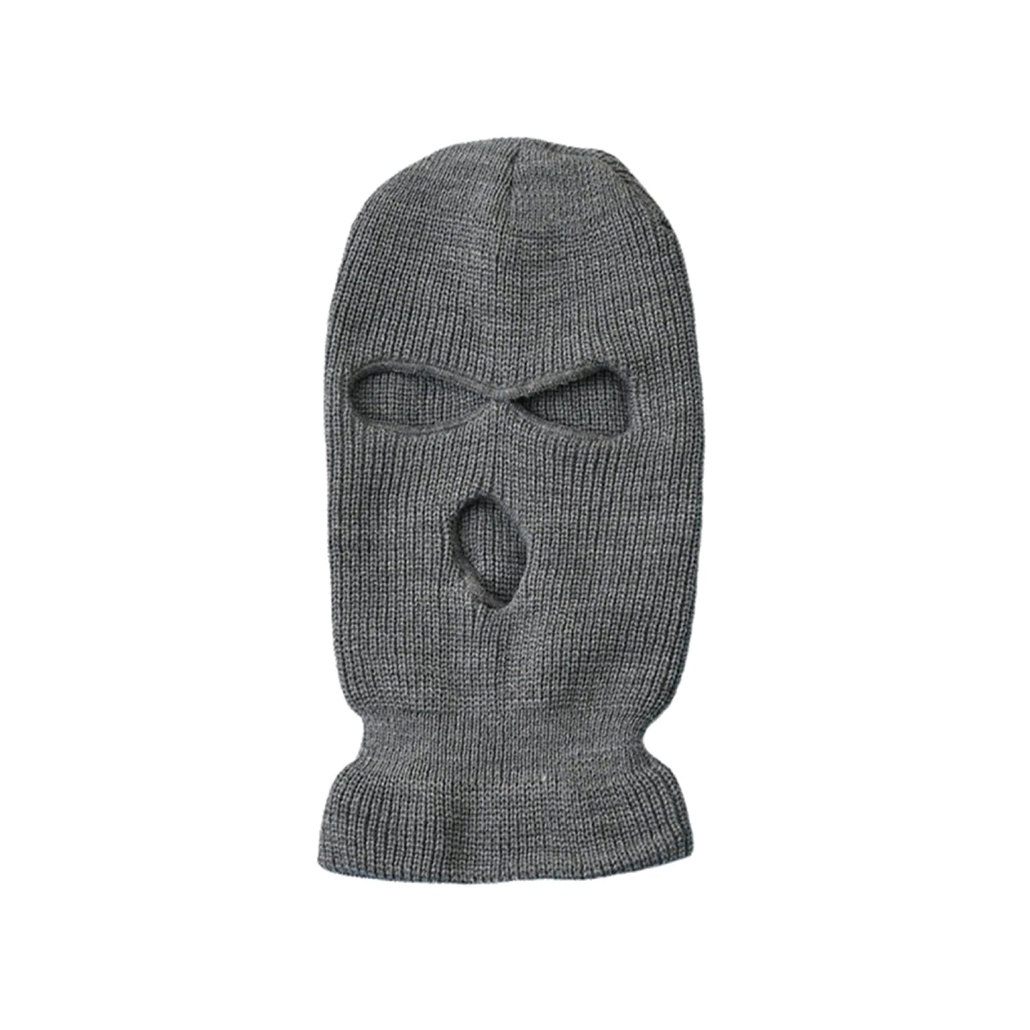 Motorcycle Windproof Full Face Knit Hat - Custom Ski Mask for Men, Warm Wool Balaclava with 3 Holes, Embroidered Winter Ski Mask