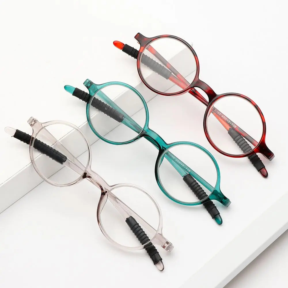 Retro Round Reading Glasses for Women & Men, Ultra-Light Fashion Clear Lens Presbyopia Eyewear +1.0 to +4.0 Magnifying Glasses