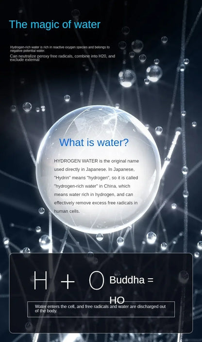 2L Electric Hydrogen Rich Water Kettle - 100-240V Water Ionizer & Filter for Hydrogen Water Generation
