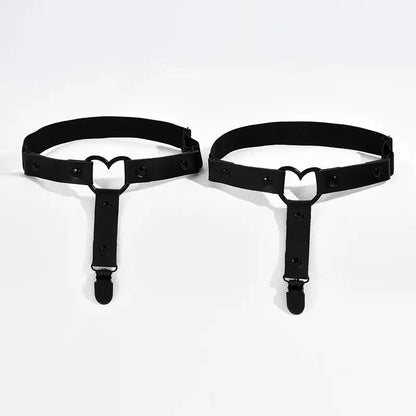 Punk Metal Tassel Pink PU Leather Choker Collar - Spiked Neck Strap for Men & Women, Gothic Pendant Necklace