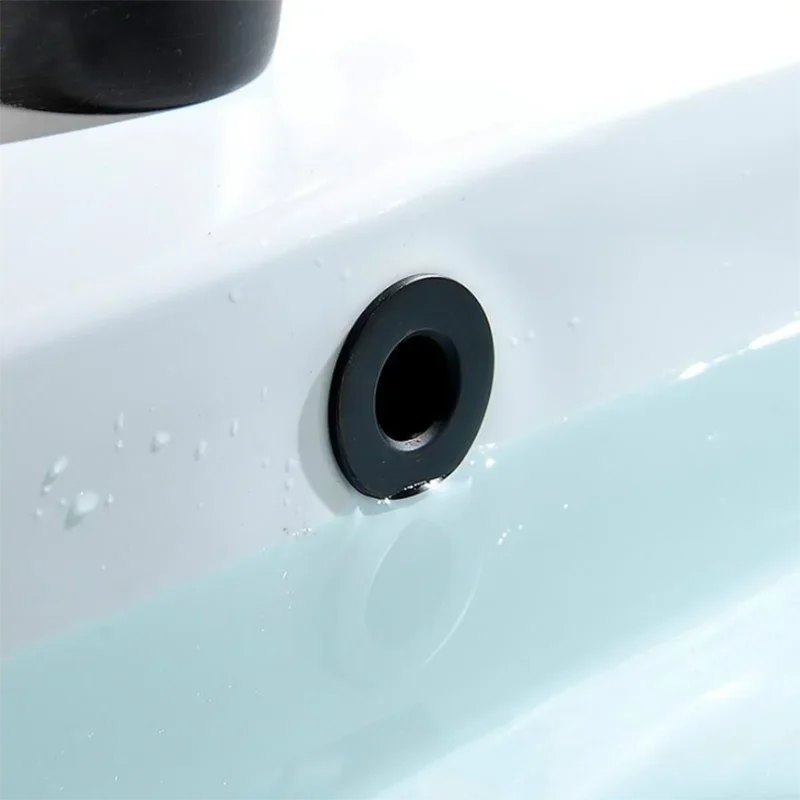 Brass Bathroom Sink Overflow Cover Cap – Chrome Trim Basin Faucet Hole Ring Insert Replacement, Bathroom Accessories for Universal Fit & Easy Installation
