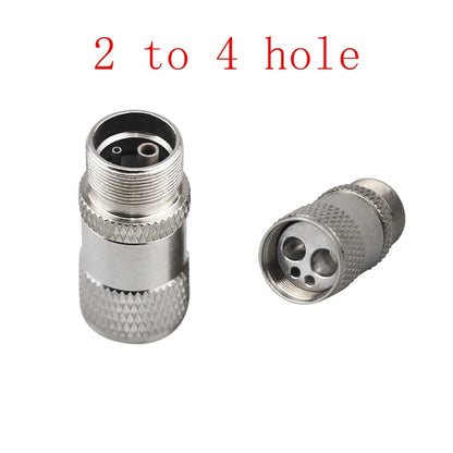 Dental Turbine Handpiece Adapter – 4 & 2 Hole Connector for High-Speed Handpiece Spare Parts