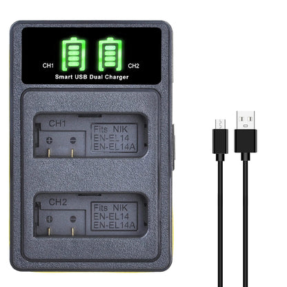 EN-EL14/EN-EL14a Battery Charger – Compatible with Nikon D5200, D3100, D3200, D5100, P7000 Series