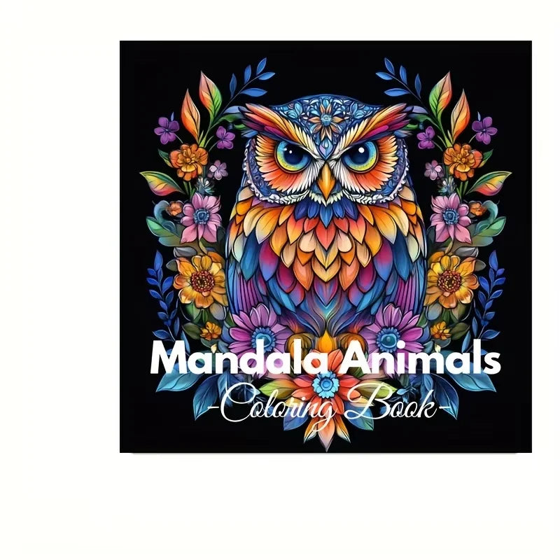 28-Page Mandala Animal Coloring Book for Adults - Stress Relief, Relaxation & Creative Coloring Activity Book