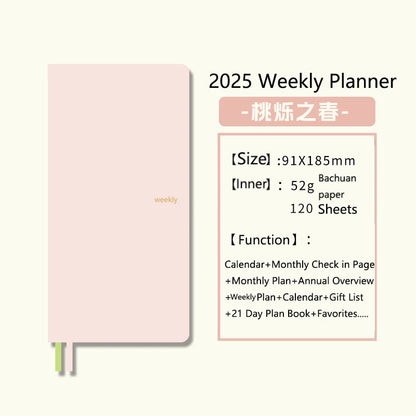 Kinbor 2025 Weekly Planner – Two Pages per Week Schedule Book for Time Management & Daily Efficiency