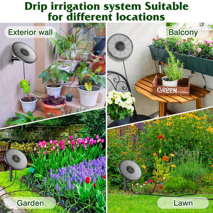 DIY Solar Irrigation System – 15 Meter Hose Garden Watering Kit, Drip Irrigation for Garden, Balcony, and Greenhouse