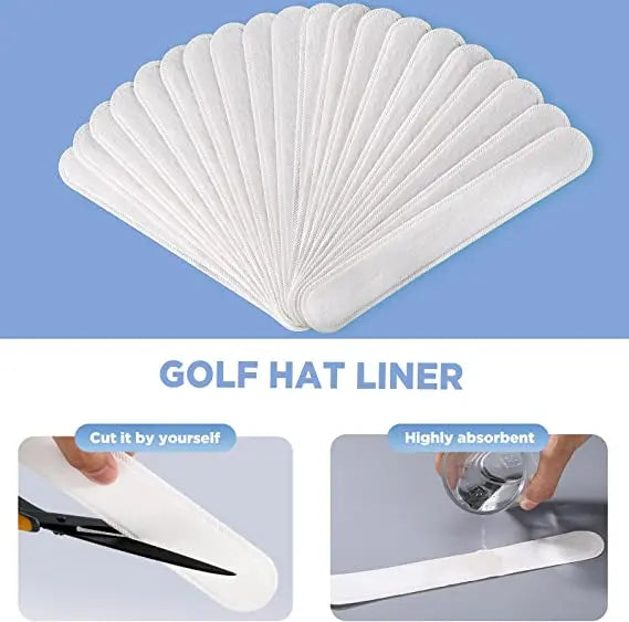 Invisible Sweat Absorber Liner Pads – Summer Baseball Cap Sweatband & Hat Size Reducer Stickers
