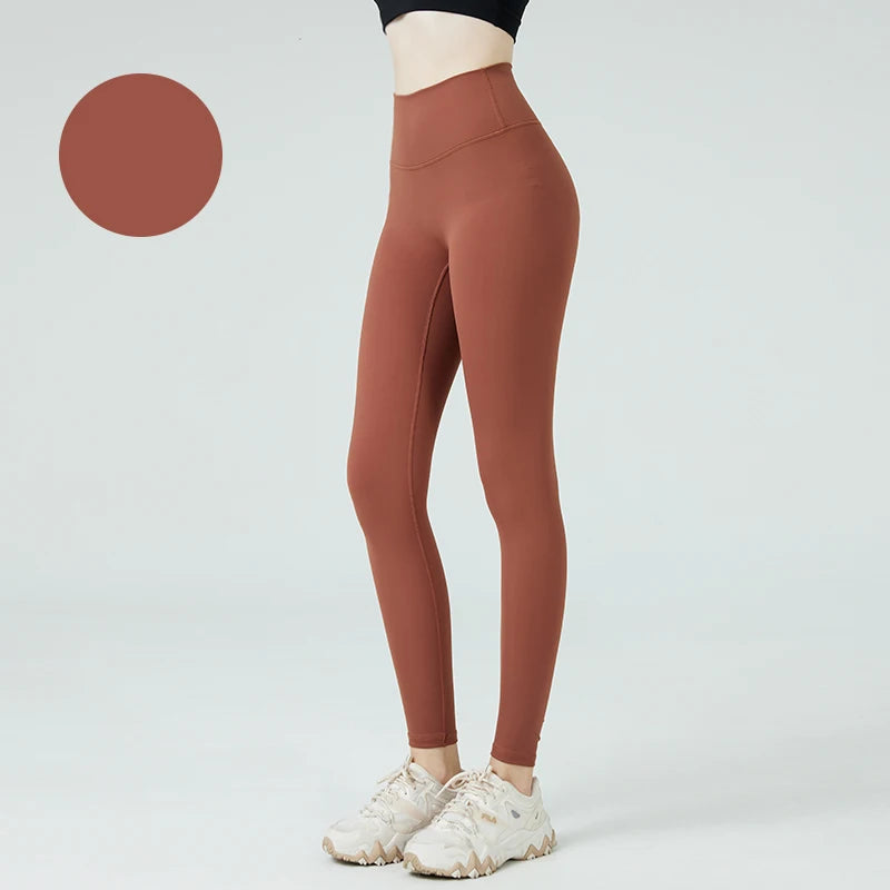 Women's High Waist Seamless Leggings - Naked Feel Push Up Yoga Pants For Fitness, Running & Gym Training