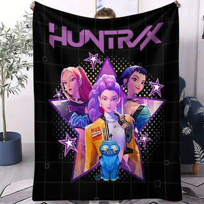 K-Pop Demon Hunters Flannel Blanket – 31 Styles Anime Throw for Home, Travel & Camping Fan Gift