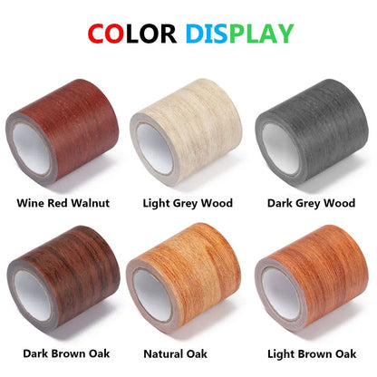Wood Grain Repair Adhesive Tape - 5.7cm/8cm Floor Furniture Renovation Sticker for Skirting Lines Home Decor