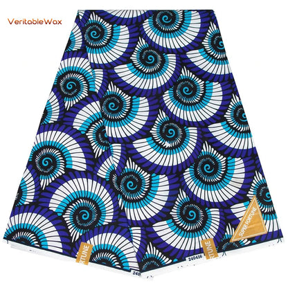 Ankara African Wax Print Fabric - Batik Pagne Polyester Material for DIY Sewing, Patchwork & Wedding Dress Craft