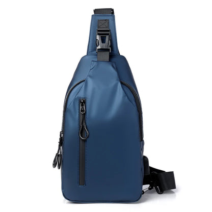 Men's Large Capacity USB Charging Chest Bag – Lightweight Multifunctional Commuter Shoulder Crossbody Bag