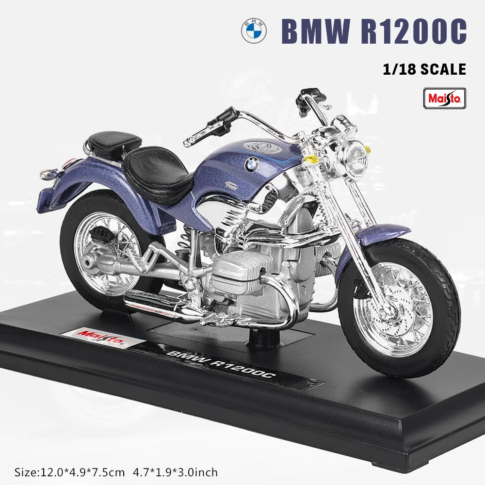 Maisto 1:18 Alloy Motorcycle Model – Yamaha MT-07/MT-10, Ducati, Kawasaki, KTM, Suzuki, BMW