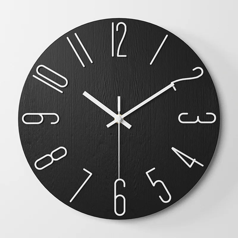3D Digital Wall Clock – Simple Creative Household Dial, Fashion Decorative 12-Inch (30CM) Clock for Living Room