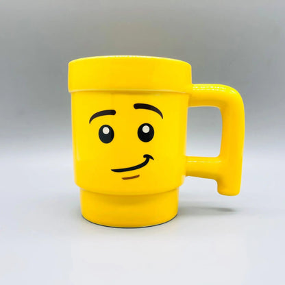 Cartoon Ceramic Mug 250ML - Cute Impish Expression Figure Head Pattern, Coffee Milk Tea Drinkware for Couples, Friends, and Family