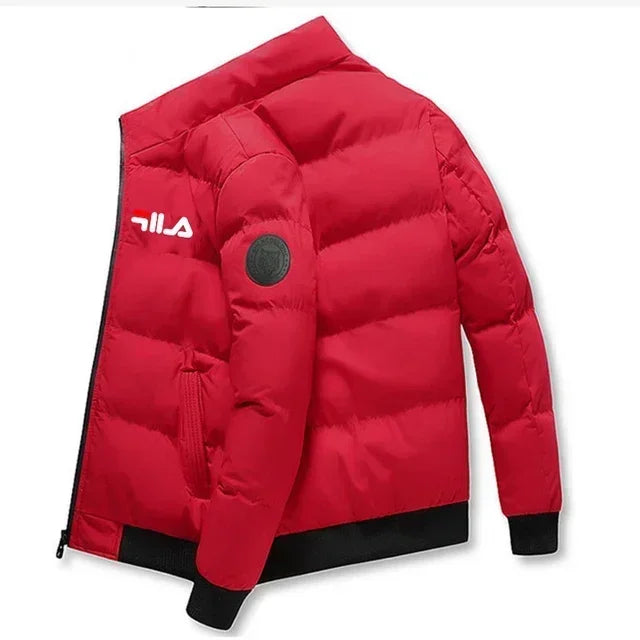 Men's Autumn Winter Short Jacket - Lightweight Cotton-Padded Stand Collar Zipper Coat for Outdoor Casual Wear