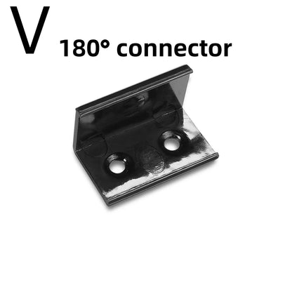 LED Aluminum Profile Channel - Black U/V Shape Housing Cover for 8-12mm Light Strips