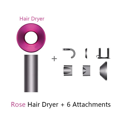 Professional 5-in-1 Ceramic Hairdryer with Diffuser & Nozzles – Powerful 100V Blow Dryer for Salon & Home