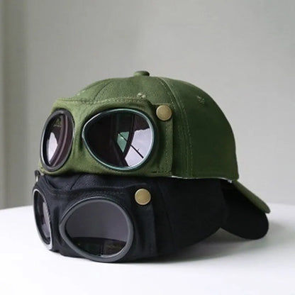 Aviator Hat Baseball Cap with Personality Glasses: Unisex Summer Sunglasses for Men, Women, and Boys