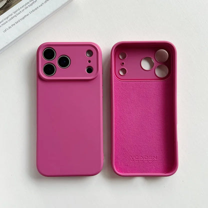 Liquid Silicone iPhone Case - Matte Soft Candy Color Cover for iPhone 11–18, 16e, Air, Plus & Pro Max Models
