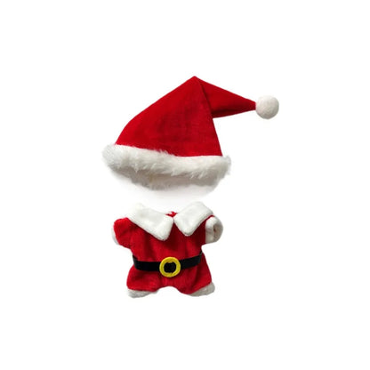 17cm Labubu Santa Christmas Outfit Set for Gen1–3 Vinyl Dolls – Festive Costume & Accessories