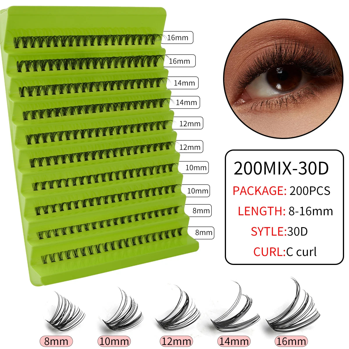 YSDO Premade Volume Fans Eyelash Extensions – 10/14 Rows Natural Mink Individual Cluster Lashes for Makeup