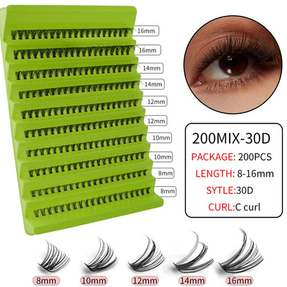 YSDO Premade Volume Fans Eyelash Extensions – 10/14 Rows Natural Mink Individual Cluster Lashes for Makeup