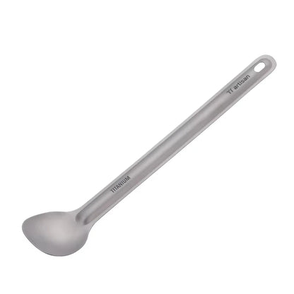 Tiartisan Titanium Long Handle Spork - Ultralight Portable Camping Cutlery for Outdoor Dining