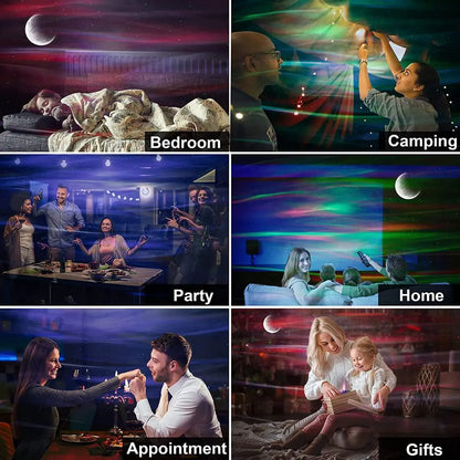 Aurora Galaxy Star Projector Night Light – Northern Lights & Moon Lamp for Bedroom Decor | Bluetooth Music, Starry Sky Atmosphere Nightlight