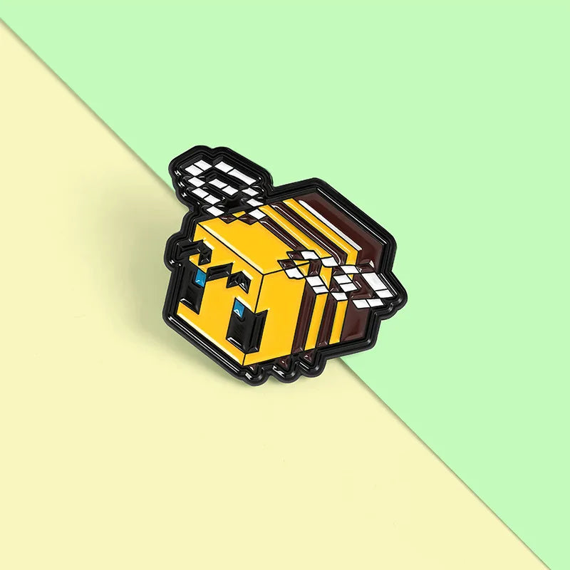Geometry Bee Brooch – Unique Designer Metal Pin & Badge for Women’s Clothing & Accessories