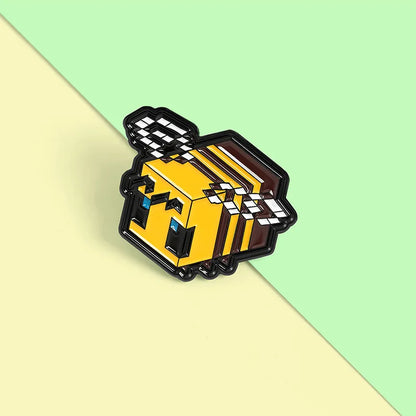 Geometry Bee Brooch – Unique Designer Metal Pin & Badge for Women’s Clothing & Accessories