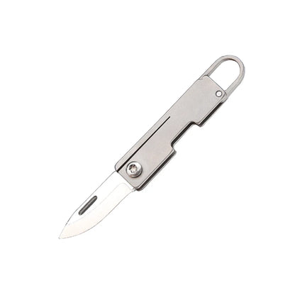 Portable Titanium Alloy Mini Folding Knife Keychain – Sharp Compact Unboxing Tool Pendant