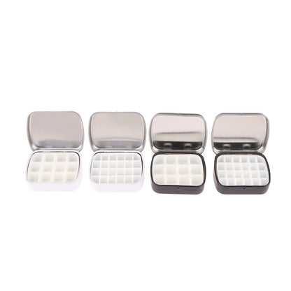 Portable Empty Watercolor Tin Box – 12/24 Grid Mini Paint Palette for Travel Painting & Art Supplies