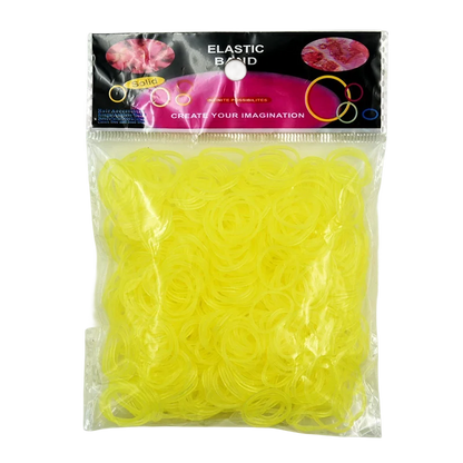 600pcs Glow-in-the-Dark Loom Band Kit – Colorful DIY Bracelet Making Set with Beads & Accessories for Friendship Crafts