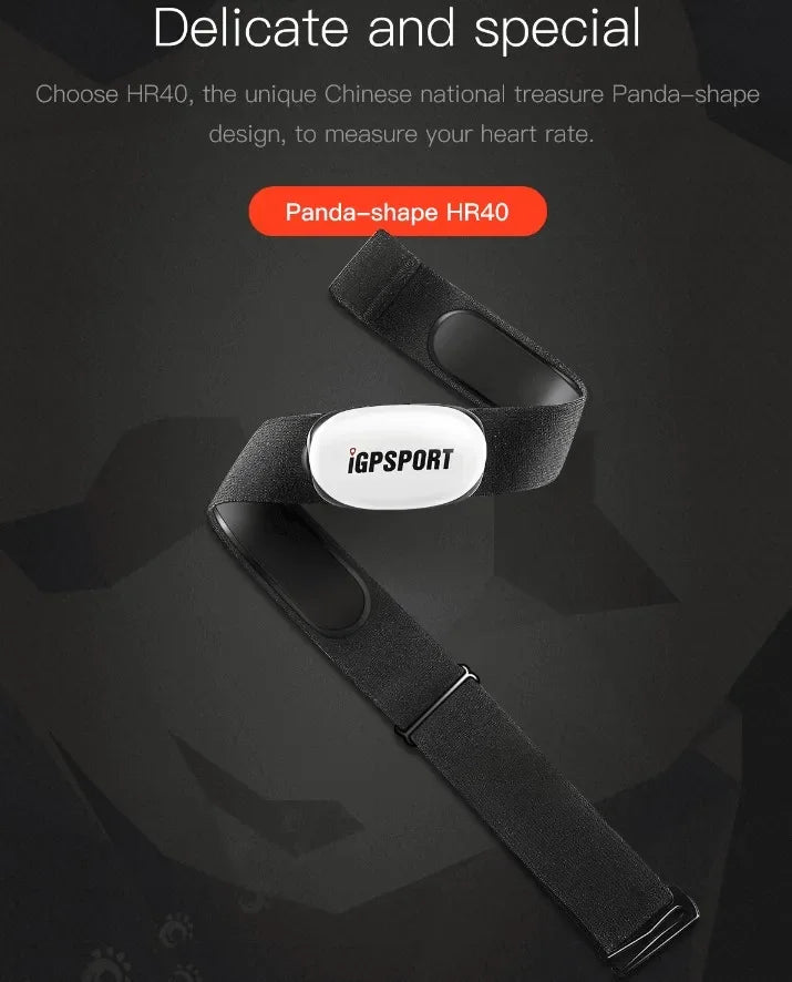HR40 Dual Frequency ANT+ Bluetooth Heart Rate Monitor Belt – Fitness Running Speedometer for Bike Computer