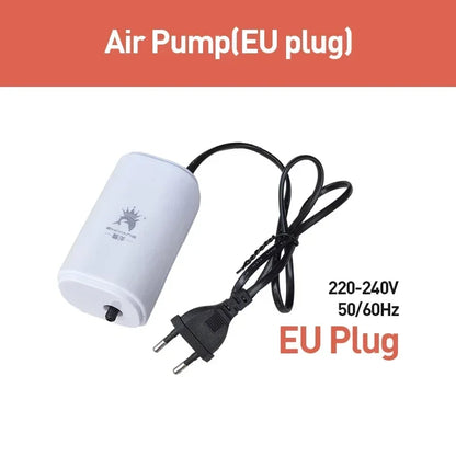 Ultra Silent 3W Aquarium Air Pump - 220V-240V Mini Fish Tank Oxygen Compressor (110V Option)