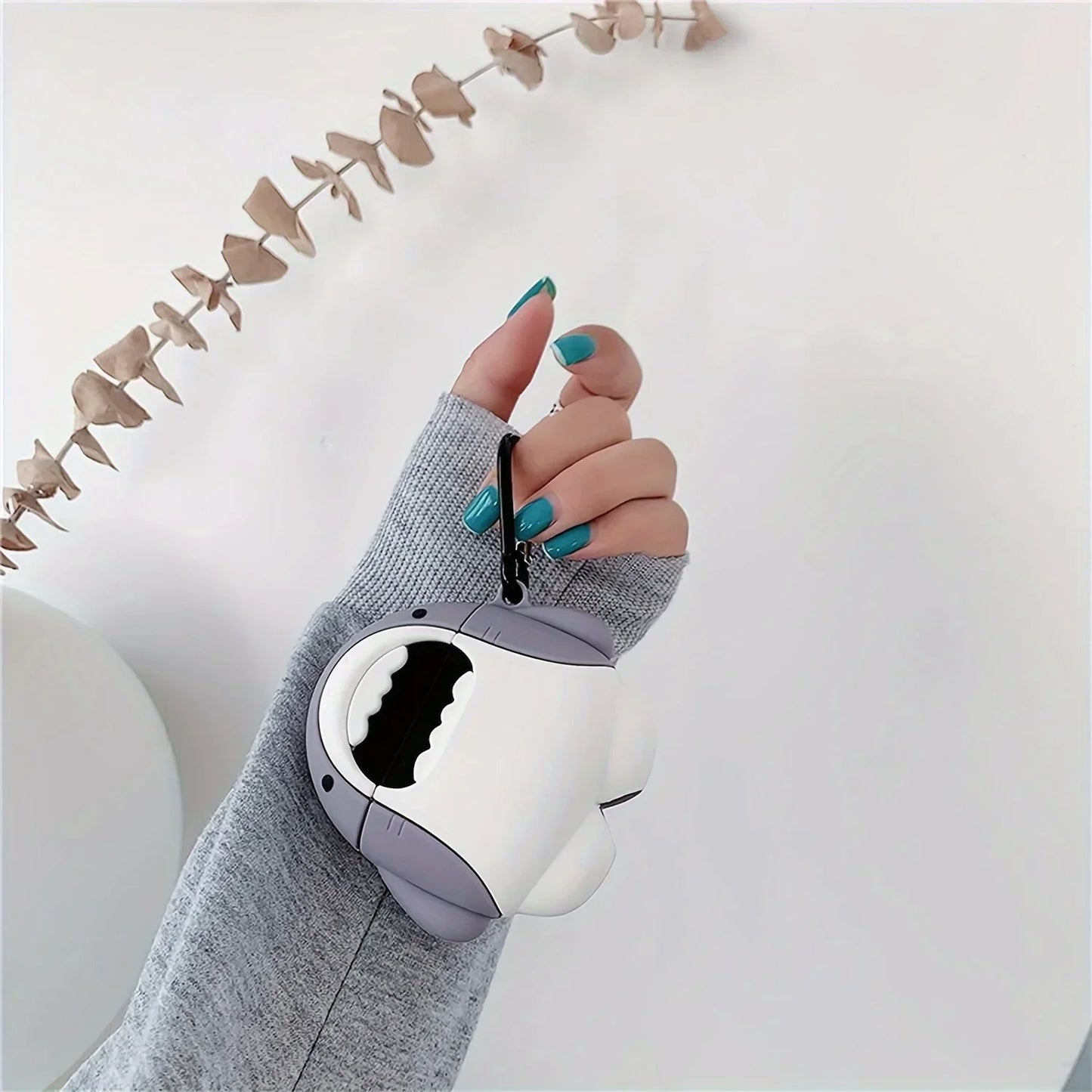 Cute Cartoon Shark Silicone Case for AirPods 1/2/3/4 & Pro 2 — Protective Wireless Earphone Cover
