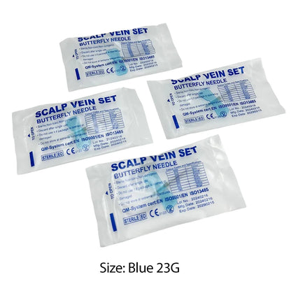 100pcs Disposable Butterfly Infusion Needles – Double Wing IV Needles for Pet Care & Veterinary Use