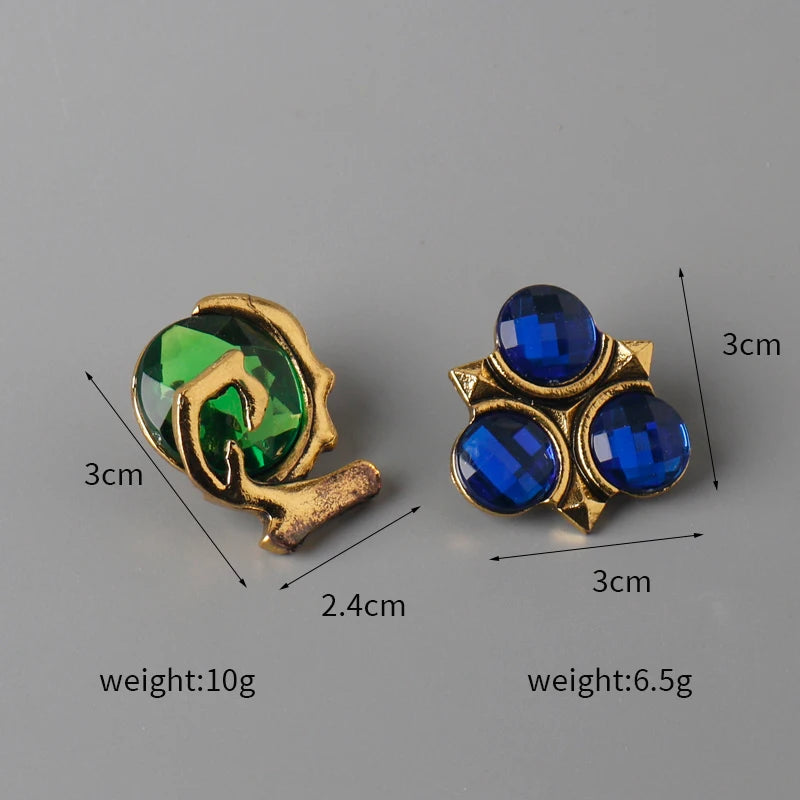 Zelda Hylian Shield Brooch Set - Master Sword, Majora’s Mask & Spiritual Stones Lapel Pins