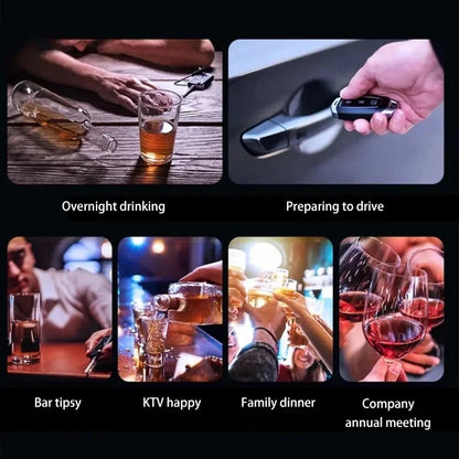 Portable High-Precision Breathalyzer – Non-Contact Alcohol Tester with LED Digital Display and Driving Alert Alarm
