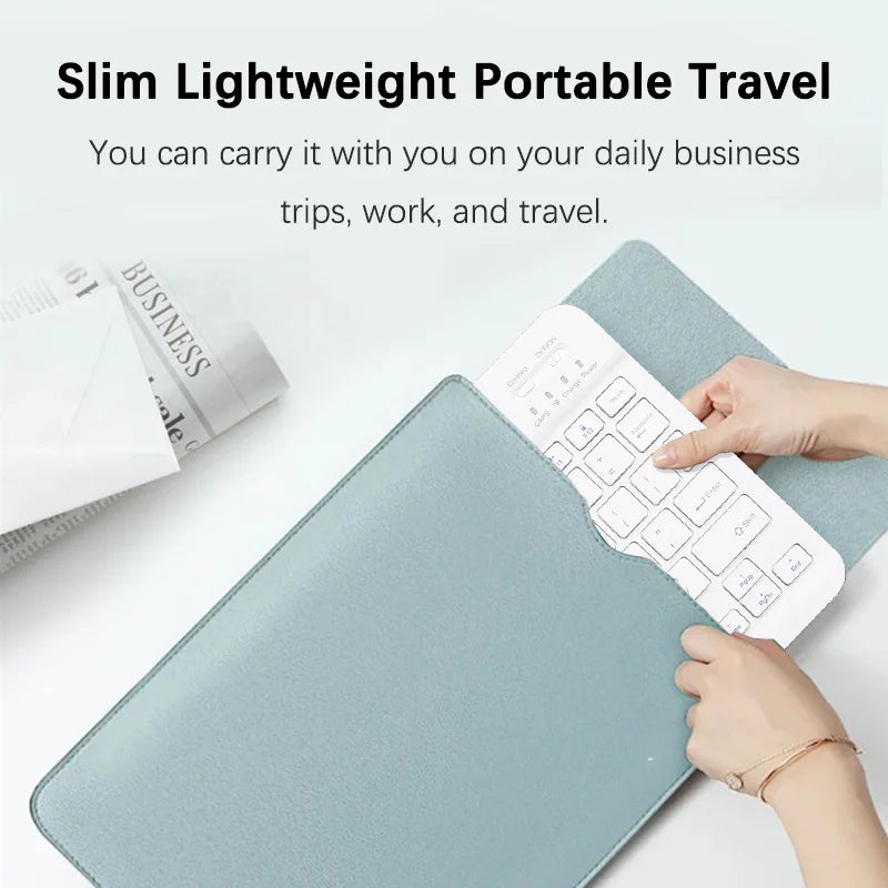 Wireless Bluetooth Keyboard - Ultra-Thin 78-Key Rechargeable Portable Keyboard for iPad, Android & iOS Tablets