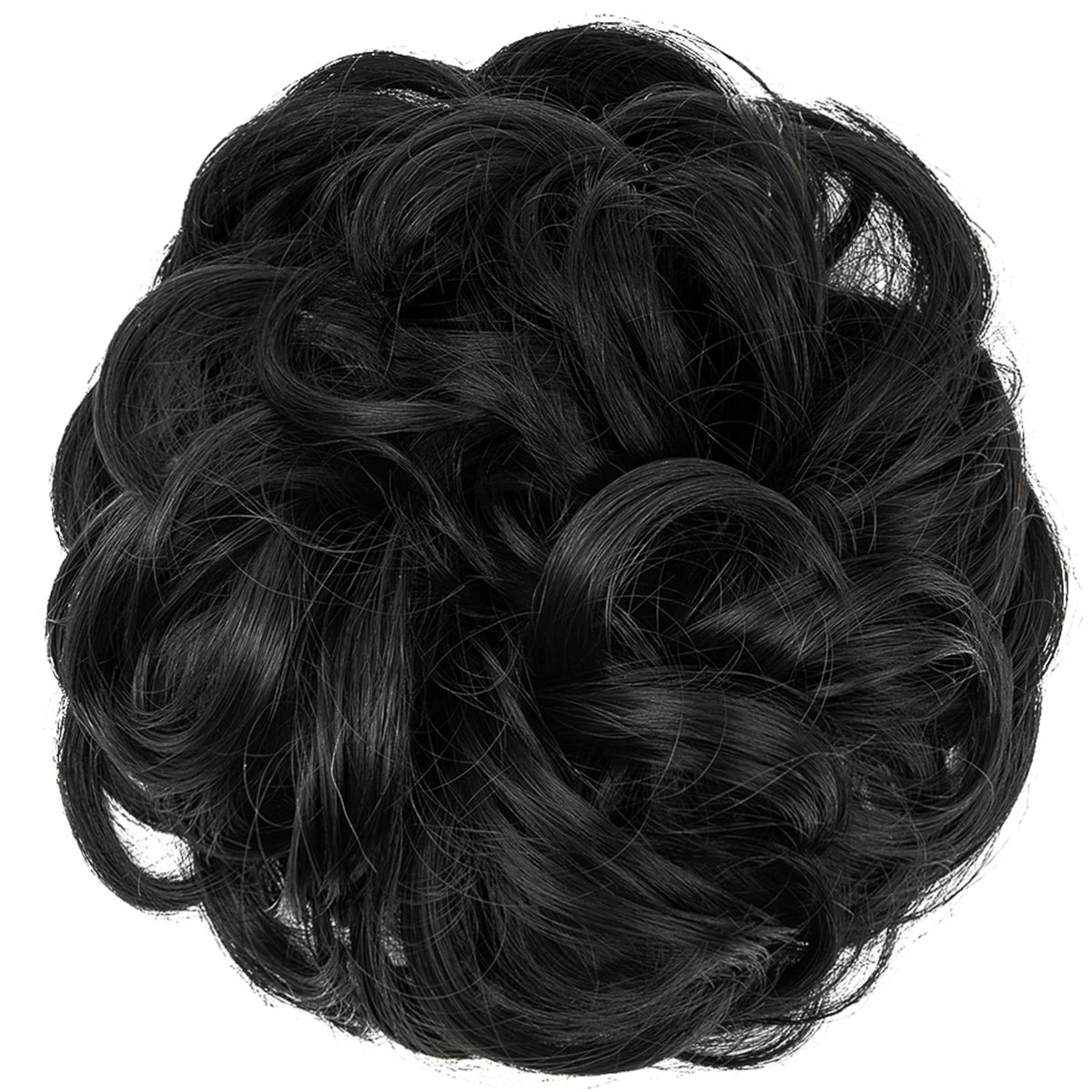 Synthetic Messy Hairpiece Chignon Scrunchie – Blonde & Brown Donut Bun for Women, Elastic Daily Use Hair Extension H9