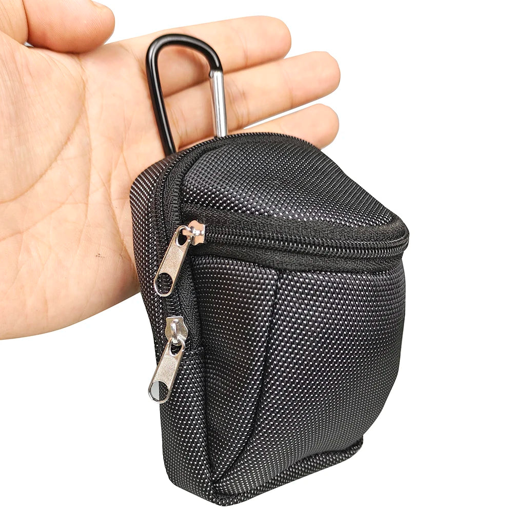 Mini Park Golf Ball Bag with Hook – Portable Nylon Waist Bag for Park Balls, Outdoor Sports Golf Accessories